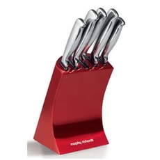 Morphy Richards 5 Piece Knife Block Red