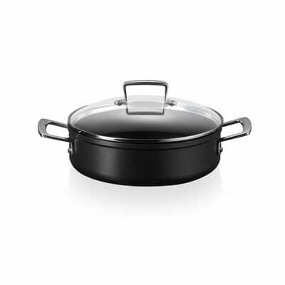 Le Creuset Toughened Non-Stick 24cm Sauteuse Pan With Glass Lid