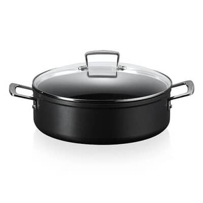 Le Creuset Toughened Non-Stick 28cm Sauteuse Pan With Glass Lid