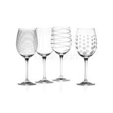 Mikasa Cheers Set Of 4 White Wine Glasses