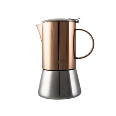 La Cafetiere 4 Cup Stainless Steel Copper Stovetop