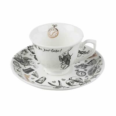 VA Alice In Wonderland Espresso Cup And Saucer