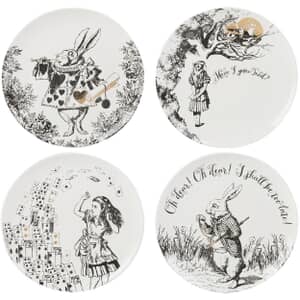 V&A Alice In Wonderland Set of 4 Side Plates
