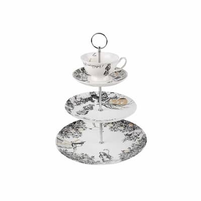 VA Alice In Wonderland 3 Tier Cake Stand