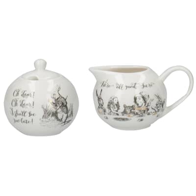 VA Alice In Wonderland Sugar Bowl and Creamer Gift Boxed