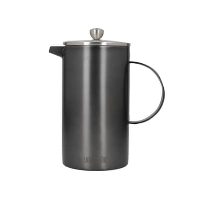 La Cafetiere Edited Double Walled 8 Cup Cafetiere Gun Metal Grey