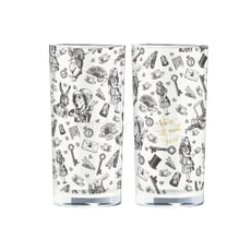 V and A Victoria And Albert Alice In Wonderland Set of 2 High Ball Glasses