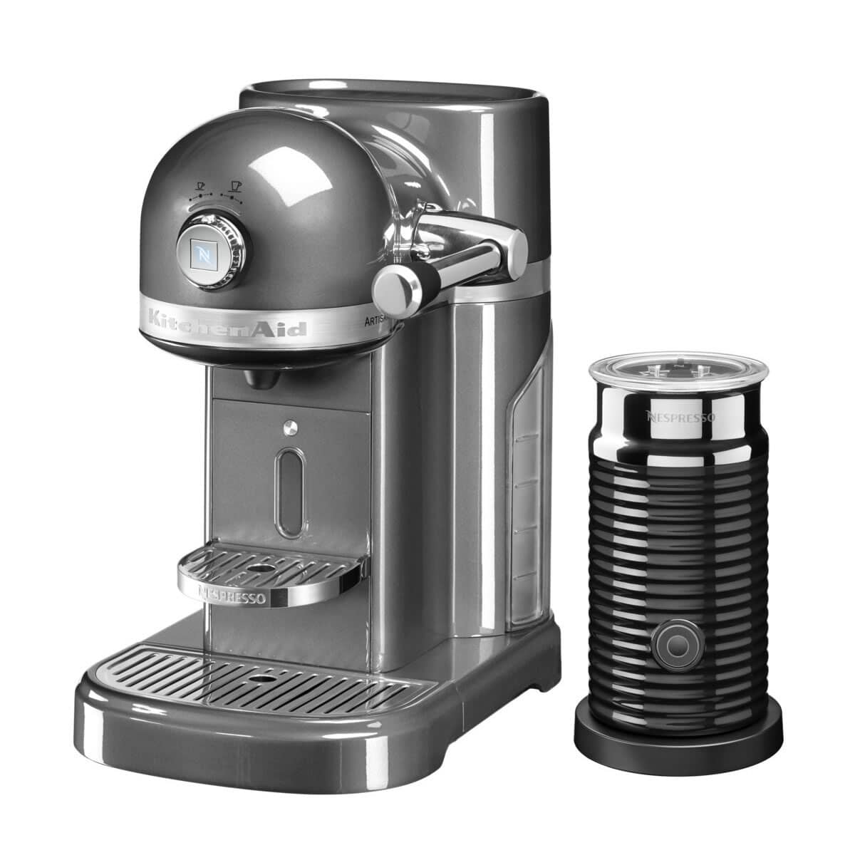 KitchenAid Artisan Nespresso Maker With Aeroccino Madallion Silver