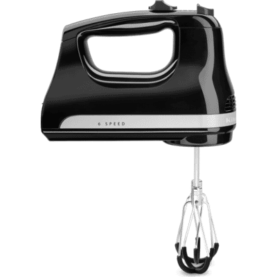 KitchenAid 6 Speed Hand Mixer With Flex Edge Beaters Onyx Black 5KHM6118BOB