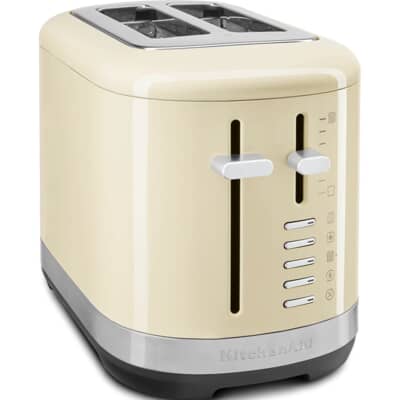 KitchenAid Manual Control 2 Slice Toaster Almond Cream 5KMT2109BAC