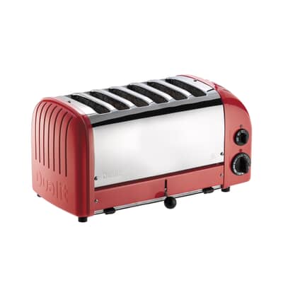 Dualit Classic Vario AWS 6 Slot Toaster Red 60154