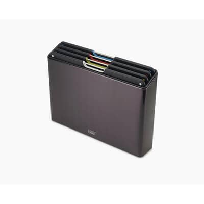 Joseph Joseph Folio Steel 4 Piece Chopping Board Set - Carbon Black