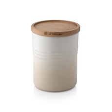 Le Creuset Medium Storage Jar With Wooden Lid Meringue