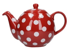 London Pottery Globe� 4 Cup Teapot Red With White Spots