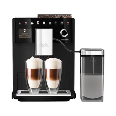 Melitta Latte Select Bean To Cup Coffee Machine Frosted Black 630-212