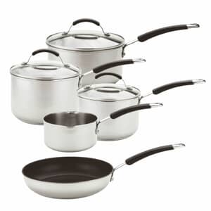 Meyer Stainless Steel 5 Piece Cookware Set All Hob Compatible - 74003