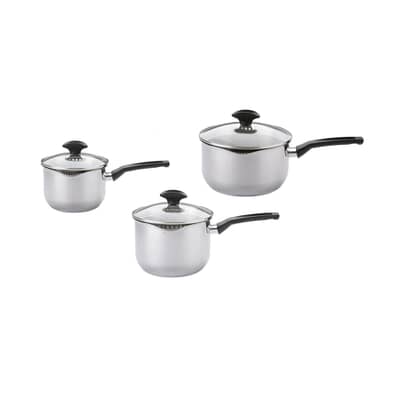 Prestige Cook and Strain 3 Piece Saucepan Set