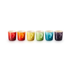 Le Creuset New Rainbow Set Of 6 Espresso Mugs