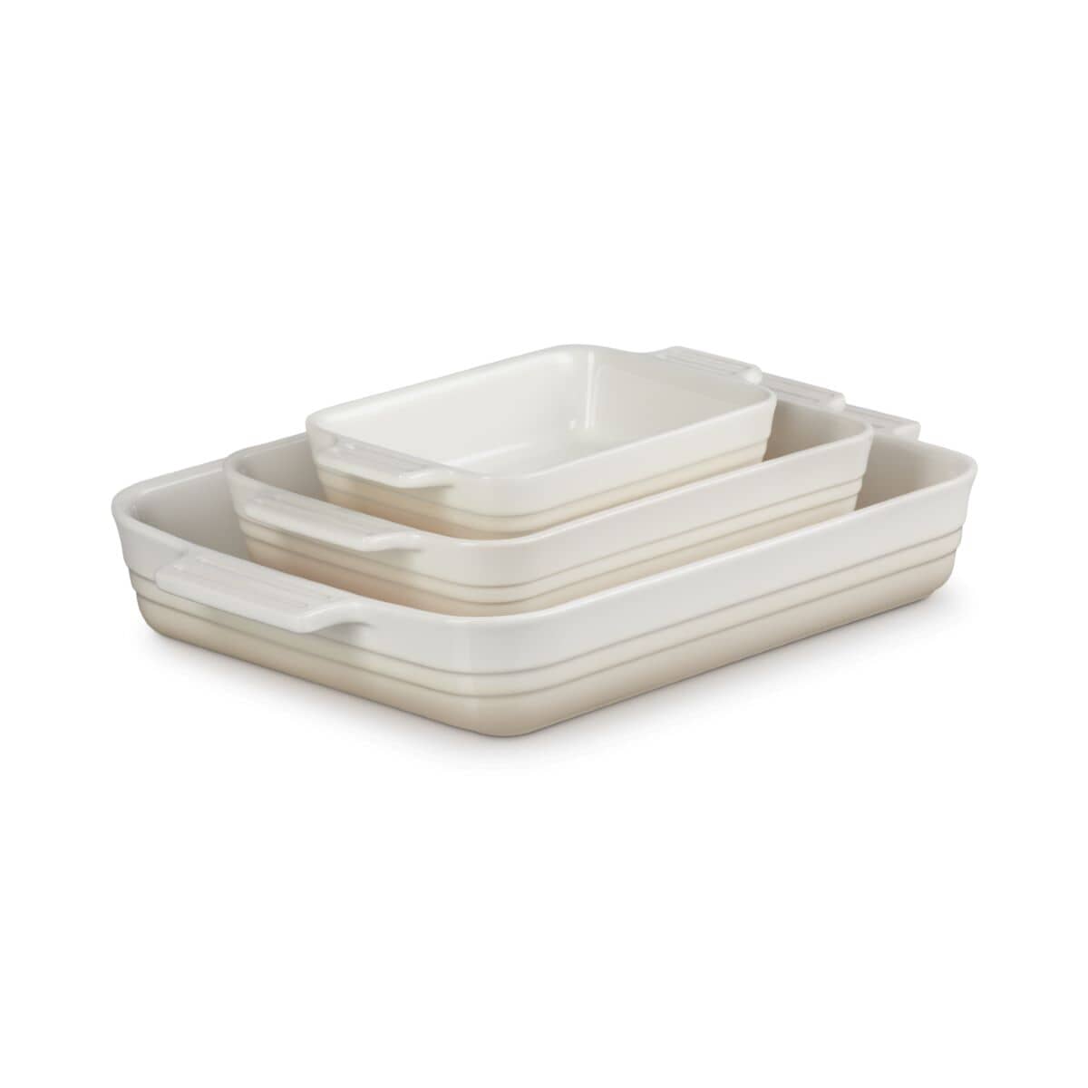 Le Creuset Set Of 3 Baking Dishes Meringue 18/25/32cm (79161007160080