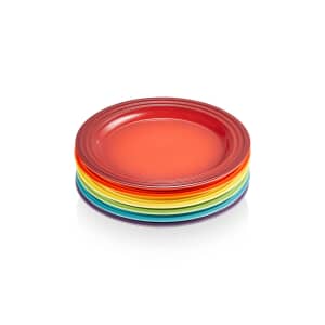 Le Creuset Rainbow Set Of 6 Side Plates