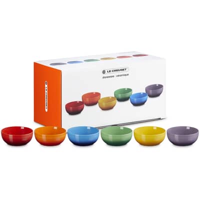 Le Creuset Rainbow Set Of 6 Coupe Cereal Bowls