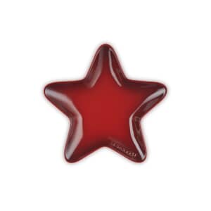Le Creuset Stoneware Christmas Star Plate Cerise