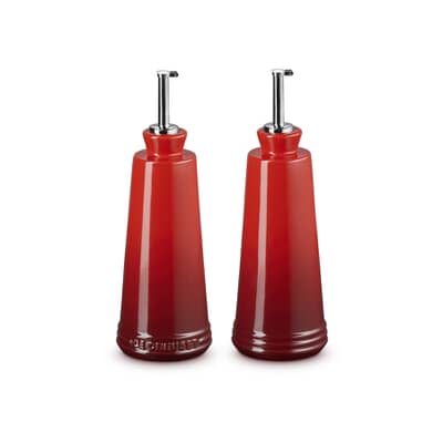 Le Creuset Oil And Vinegar Set Cerise