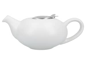 London Pottery Pebble Filter 4 Cup Teapot Matte White