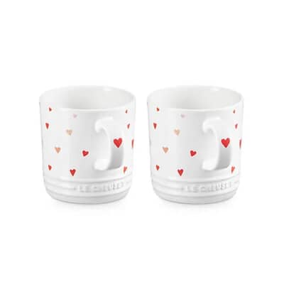 Le Creuset Set Of Two Heart Mugs