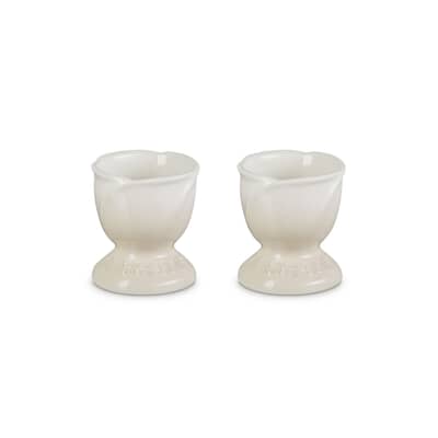 Le Creuset La Jardin Set Of 2 Tulip Egg Cups Meringue
