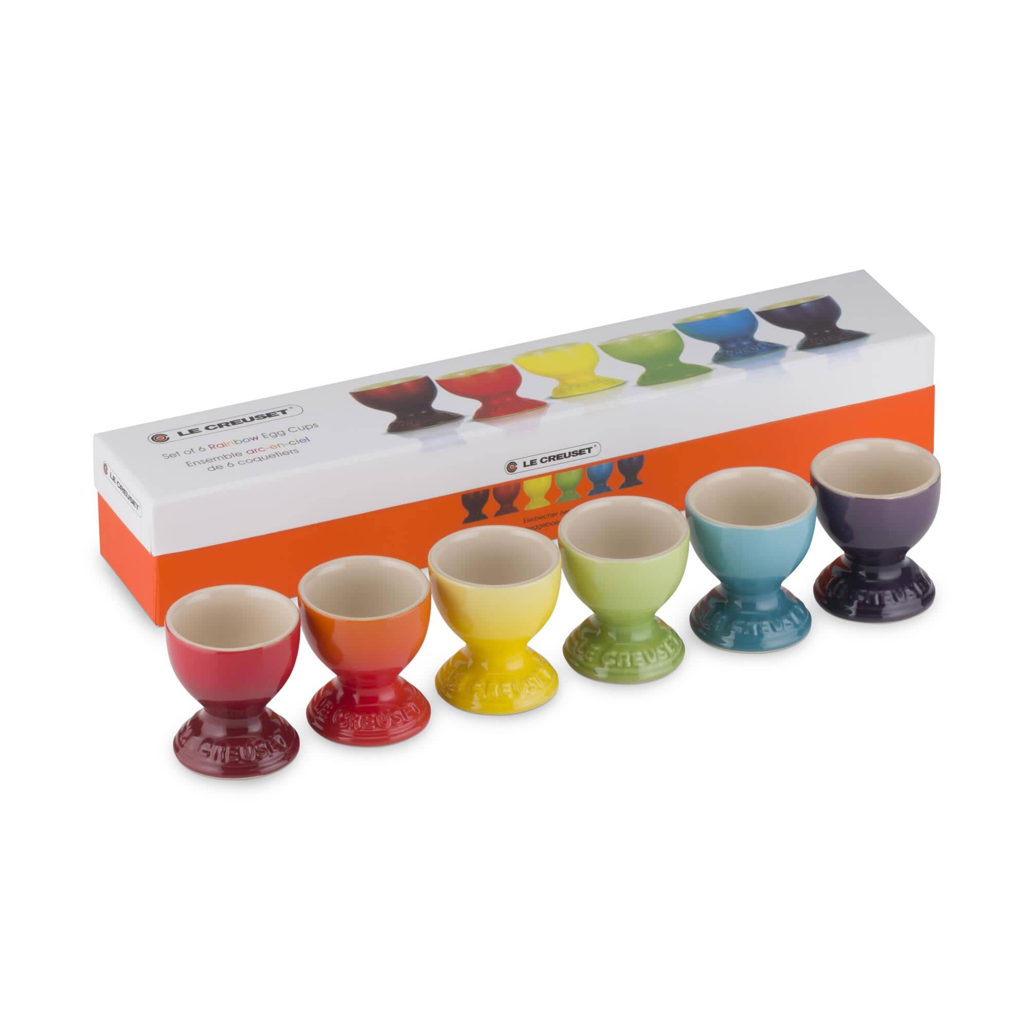 Le Creuset New Rainbow Set Of 6 Egg Cups - (9104160047) - eCookshop