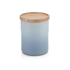 Le Creuset Medium Storage Jar With Wooden Lid Coastal Blue