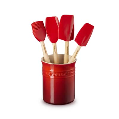 Le Creuset Craft 5 Piece Utensil Set Cerise