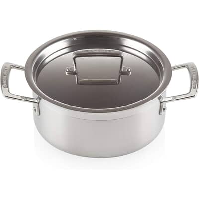 Le Creuset Classic 3-ply Stainless Steel 20cm Shallow Casserole