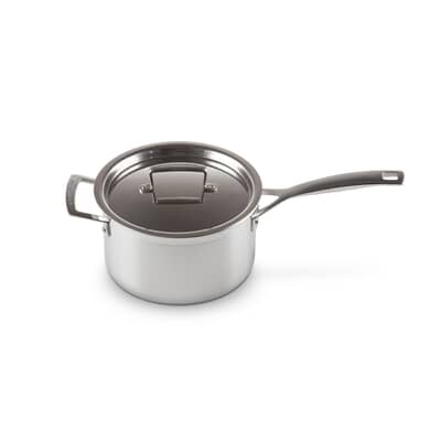 Le Creuset Classic 3-ply Stainless Steel 20cm Saucepan and lid