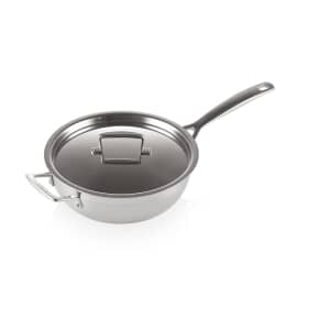 Le Creuset 3 Ply Stainless Steel 24cm Non Stick Chefs pan wth lid
