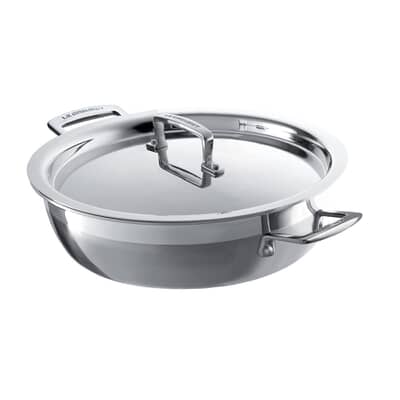 Le Creuset Classic 3-ply Stainless Steel 26cm Shallow Casserole With Lid