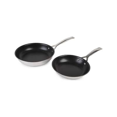 Le Creuset Classic 3-ply Stainless Steel 20cm and 24cm Frypans