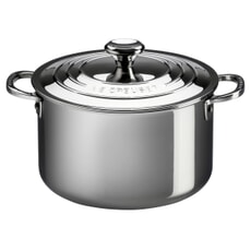 Le Creuset Signature Stainless Steel 28cm Uncoated Stockpot With Lid