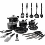 Morphy Richards 6 Piece Pan Set With Tools Black