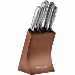 Morphy Richards Accents 5 Piece Knife Block Copper