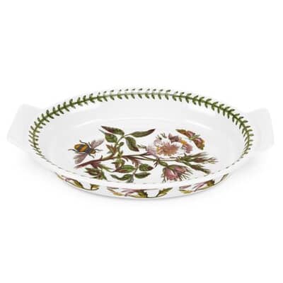 Portmeirion Botanic Garden - Oval Gratin Dish With Dog Rose Motif