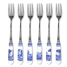 Spode Blue Italian - Pastry Forks Set Of 6