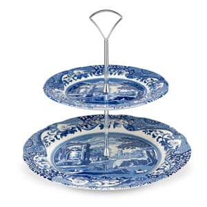 Spode Blue Italian - 2 Tier Cake Stand