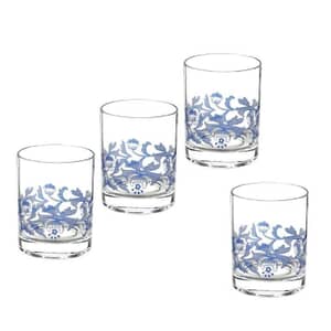 Spode Blue Italian - Double Old Fashioned Glasses Set 4