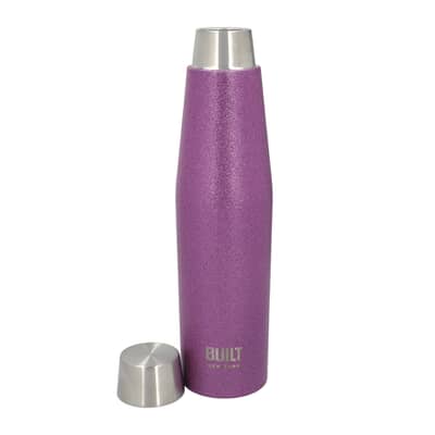 BUILT Apex 540ml Insulated Water Bottle BPA-Free 18/8 - Purple Glitter