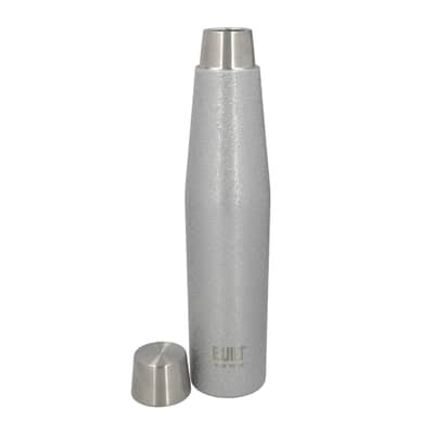 BUILT Apex 540ml Insulated Water Bottle BPA-Free 18/8 Silver Glitter