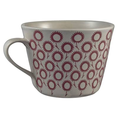 Murmur Daisy Decorative Conical Mug Red