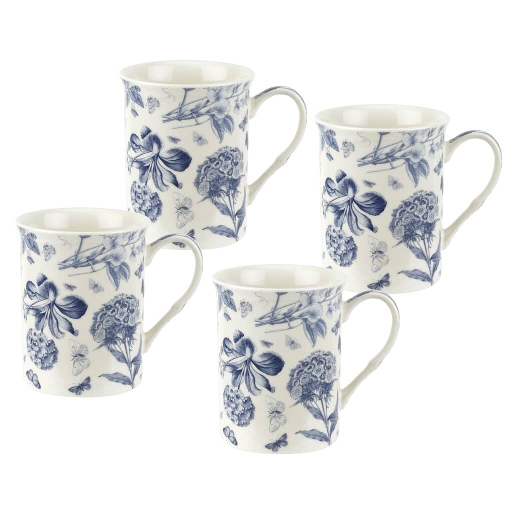 Portmeirion Botanic Blue - Set Of 4 Mugs - (BO8581-XG) - eCookshop