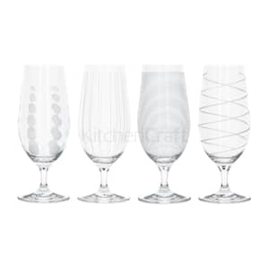 Mikasa Cheers Pack Of 4 Stemmed Pilsner Glasses 460ml